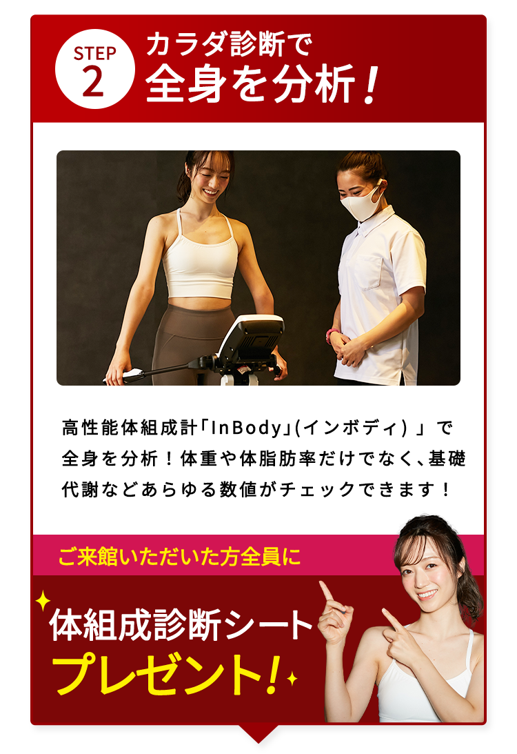 STEP2 カラダ診断で全身を分析!