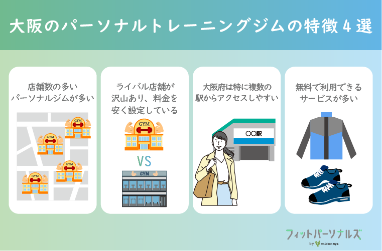 大阪のパーソナルトレーニングジムの特徴4選