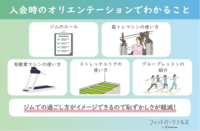 ジムがが恥ずかしい方向けの対策｜入会時のオリエンテーションを活用する